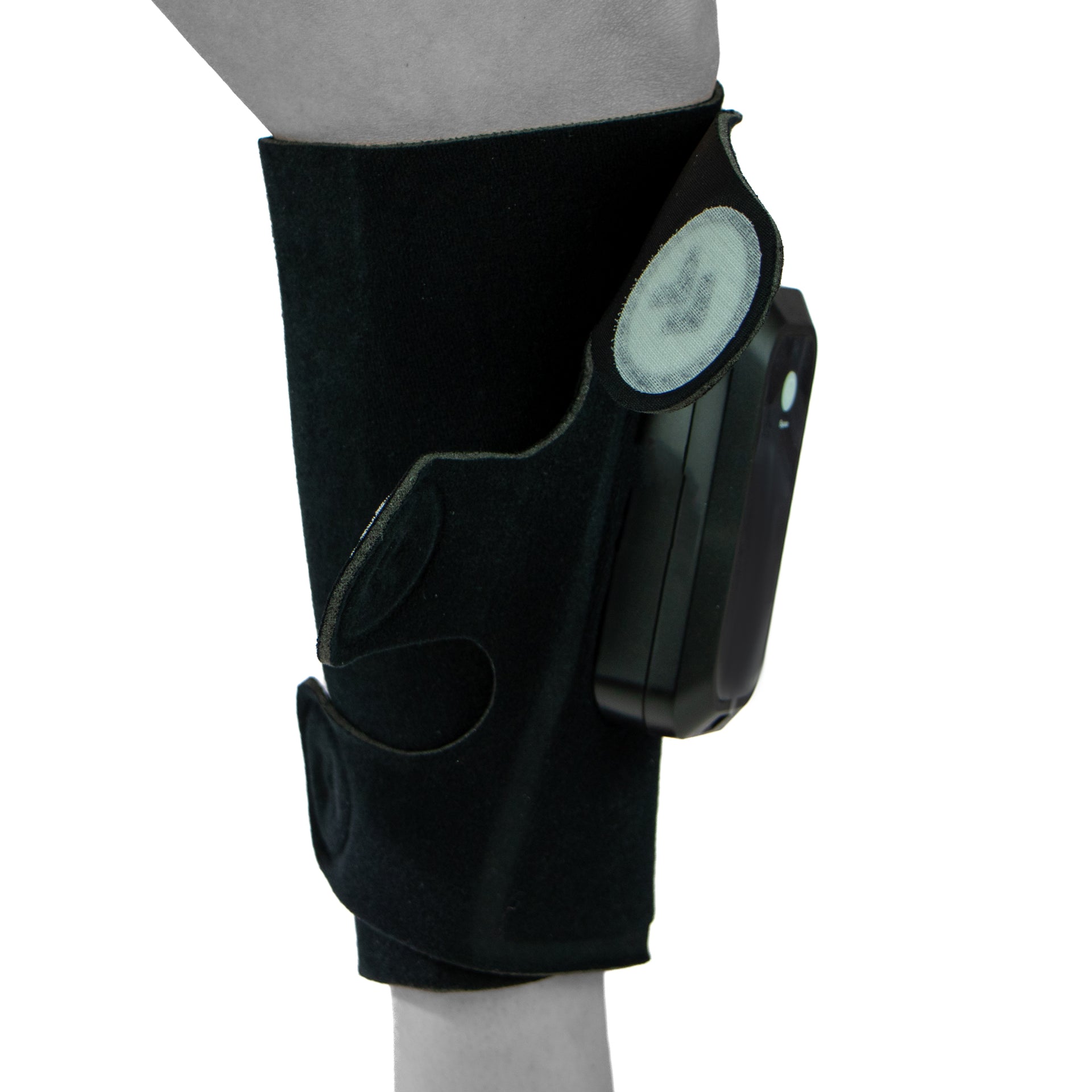 Appareil Style Bas De Contention Vue De Côté - Porté Sur Une Jambe De Femme