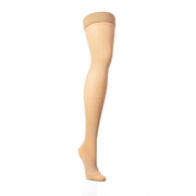 Bas De Compression Femme 20 30 mmHg Cuisse En Beige - Doctor Brace - Vue Jambe Seule Du Côté Intene Des Cuisses