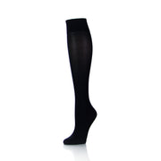 Bas de compression noirs pour femme, vue extérieure de la jambe - Doctor Brace Softmedi