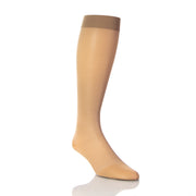 Bas De Compression Homme En 20 30 mmHg Beiges Courts - Doctor Brace Circutrend - Vue De Demi Jambe Du Côté Interne Du Pied