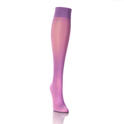 Bas de contention lavande pour femme Doctor Brace, vue diagonale de l'intérieur de la jambe - Softmedi