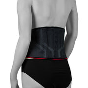 Ceinture Lombaire De Compression Portée Par Un Mannequin Femme Équipée D'un Sac Pour Chaud Froid - Largeur De 21Cm - Vue De Derrière
