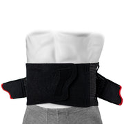 Ceinture Lombaire Pour Les Maux De Dos  - Tissu Avec Élasticité Ajustable - Vue Sur Le Corps D'un Homme Où Les Sangles De Compression Sont Ouvertes Des Deux Côtés