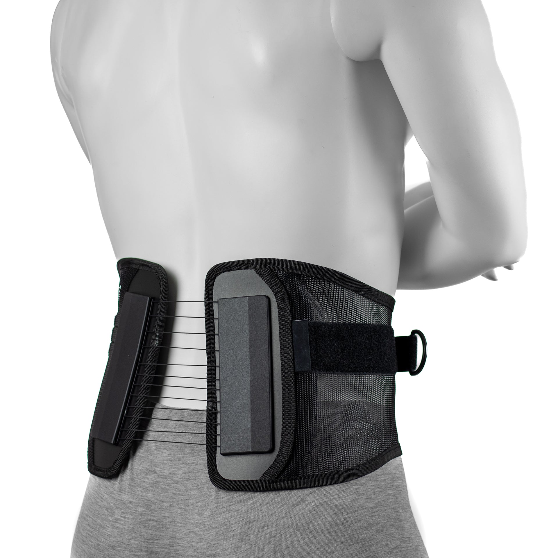 Ceinture Lombaire À Support Rigide Ajustement Avec Cables - Vue De Derrière