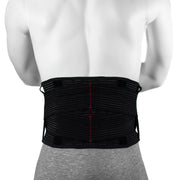 Ceinture Pour Le Dos Homme Pour Douleur Lombaire 21 Cm De Large - Mince Avec Élasticité Ajustable  - Vue De Derrière Portée Par Un Homme