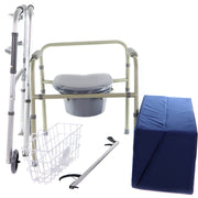 Aides Adaptée Pour Chirurgie Ou Cancer: Marchette Pliable, Chaise D'aisance, Panier Rigide, Pince À Long Manche, Coussin Cale De Lit