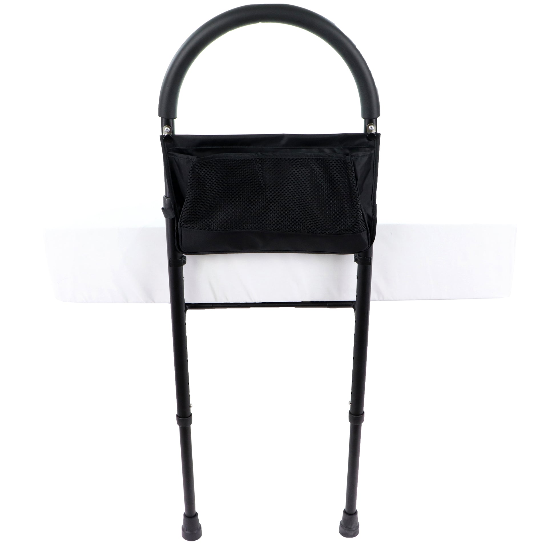 Barrière De Lit Pour Adulte Avec Pieds Et Panier Noir