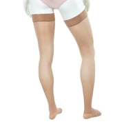 Bas Contention Cuisse 2030 mmHg Pointe Ouverte Couleur Naturel Doctor Brace Vue Jambes En Arrière Et De La Bande Antiglisse