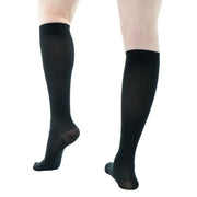 Bas Support Femmes 30-40 mmHg Au Genou Noirs Doctor Brace Cirutrend Vue Arrière Deux Jambes Du Talon Renforcé