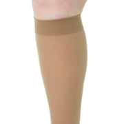 Bas Contention Genoux 30-40 mmHg Beige Naturel Doctor Brace Circutrend Vue Bande Antiglisse