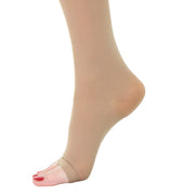 Bas Compression Transparents Couleur Peau Doctor Brace Au Genou 30-40 mmHg Vue Orteils À L'air