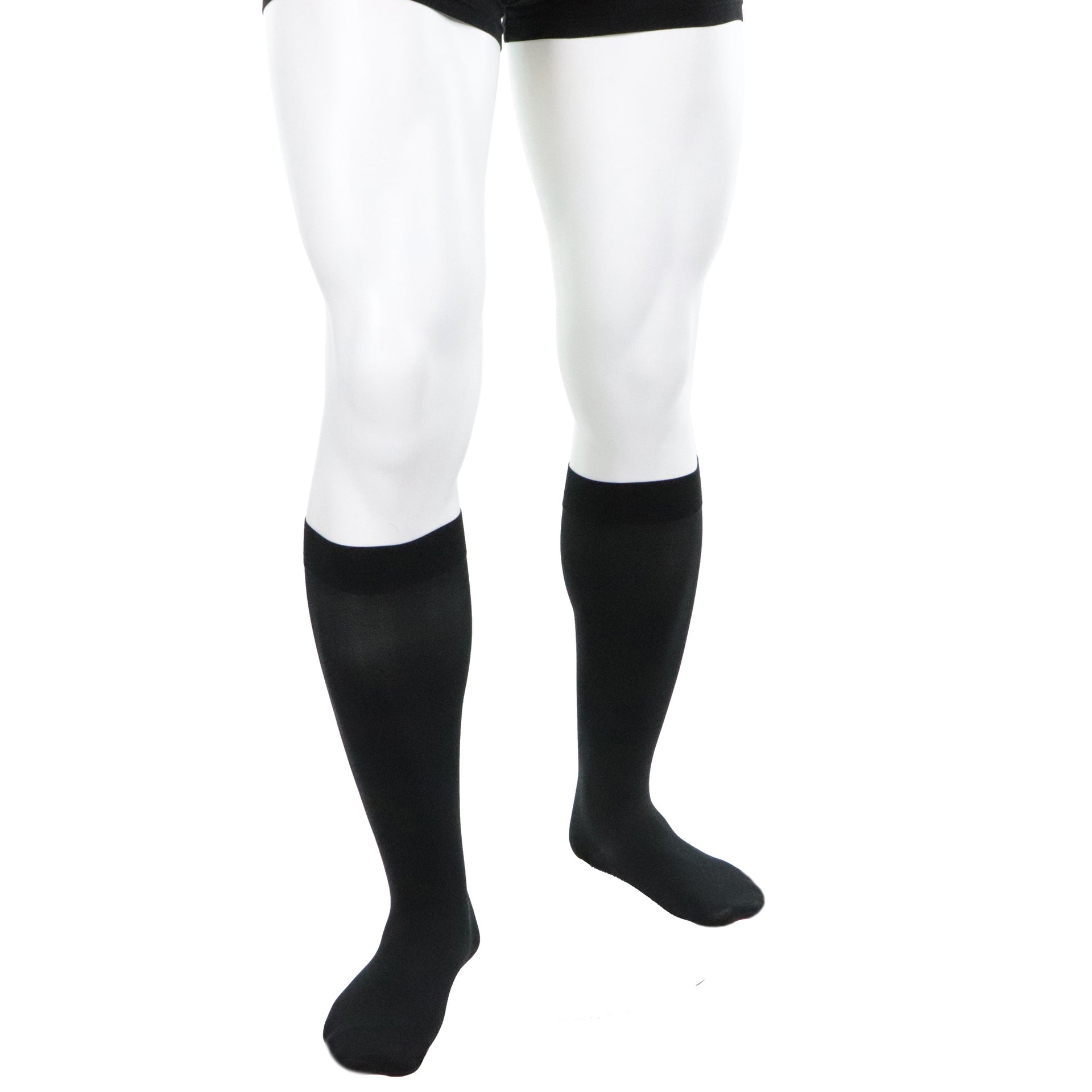 Bas De Compression Homme 30-40 mmHg Au Mollet Noirs Doctor Brace Jambe Droite En Avant