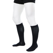 Bas De Compression Pour Mollet 20-30 Bleu Doctor Brace Actiman Vue De Côté Deux Jambes Avec Focus Sur Les Chevilles