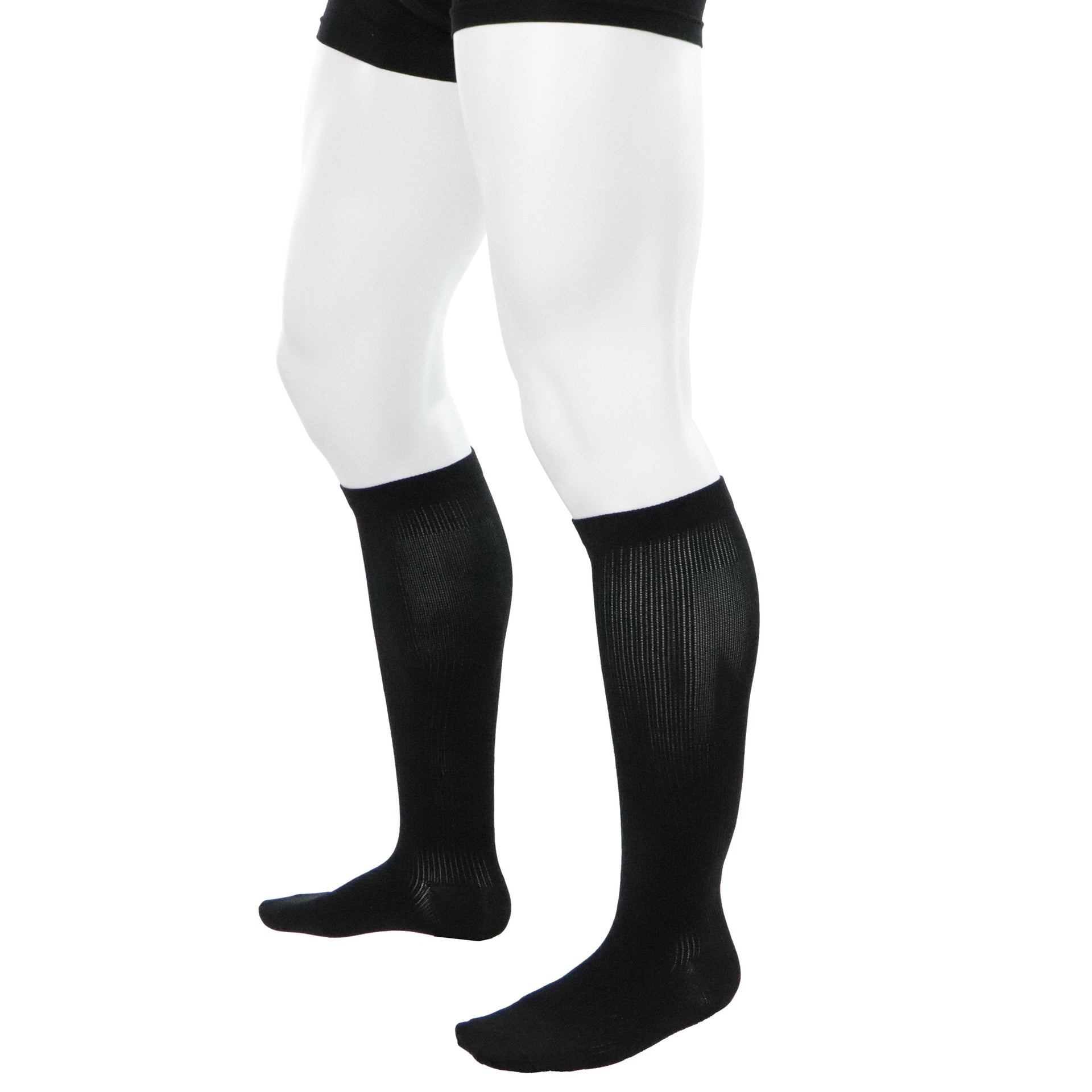 Bas De Compression Mollets 30-40 Hommes Noirs Doctor Brace Actiman Vue Proche Extérieur Jambe Gauche