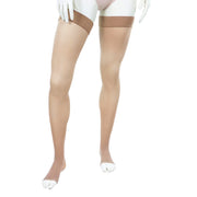 Bas De Compression Pointe Ouverte 30-40 mmHg Femme Longueur Cuisse Beige Peau Doctor Brace Vue Pied Droit En Avant