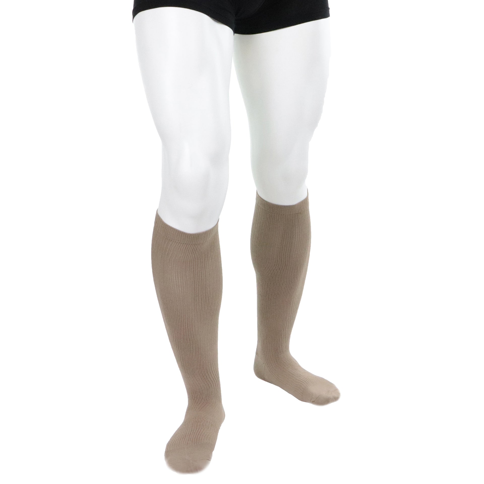 Bas De Contention 20-30 Au Genou Pour Homme Élégants Couleur Tan Doctor Brace Actiman Jambe Droite En Avant