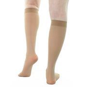 Bas De Contention 20-30 mmHg Au Genou Pour Femme Beige Doctor Brace Vue De Derrière