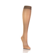 Bas De Contention 20 30 mmHg Pour Femme - Longueur Au Mollet - Beige - Doctor Brace Circutrend - Vue Globale De L'intérieur Jambe