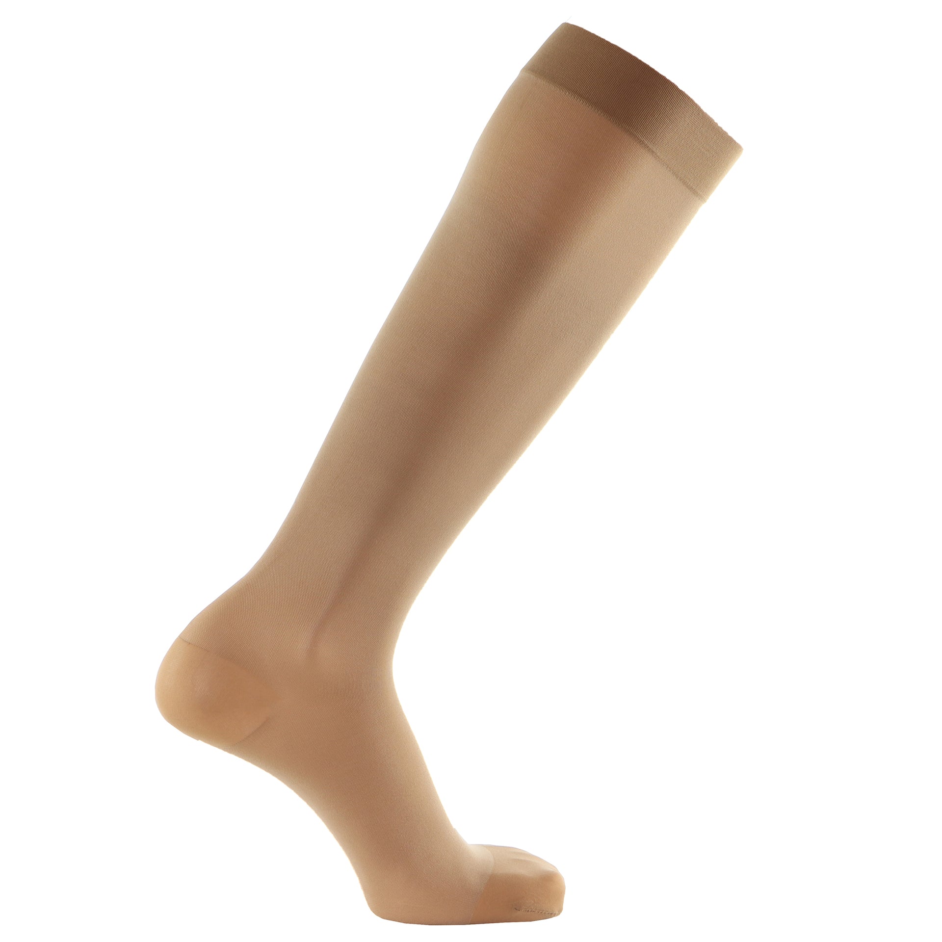 Paire Des Bas De Contention Pour Femme Au Genou 20-30 Ou 30-40 mmHg Couleur Beige Peau