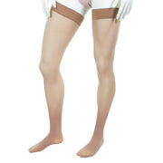 Bas De Soutien À Compression 20-30 mmHg Longues Aux Cuisses Pour Femmes Beige Sheer Doctor Brace Vue De Côté Gauche