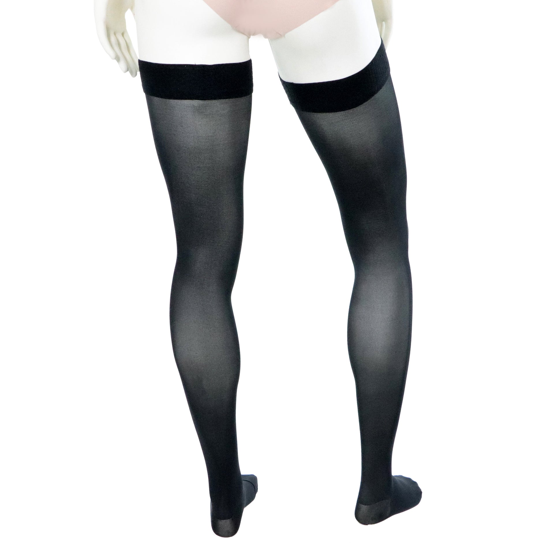 Bas Support 20-30 À La Cuisse Longs Noirs Doctor Brace Vue Arrière