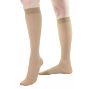 Bas Support 30-40 mmHg Mollet Pour Femmes Doctor Brace Beige Vue Côté Gauche