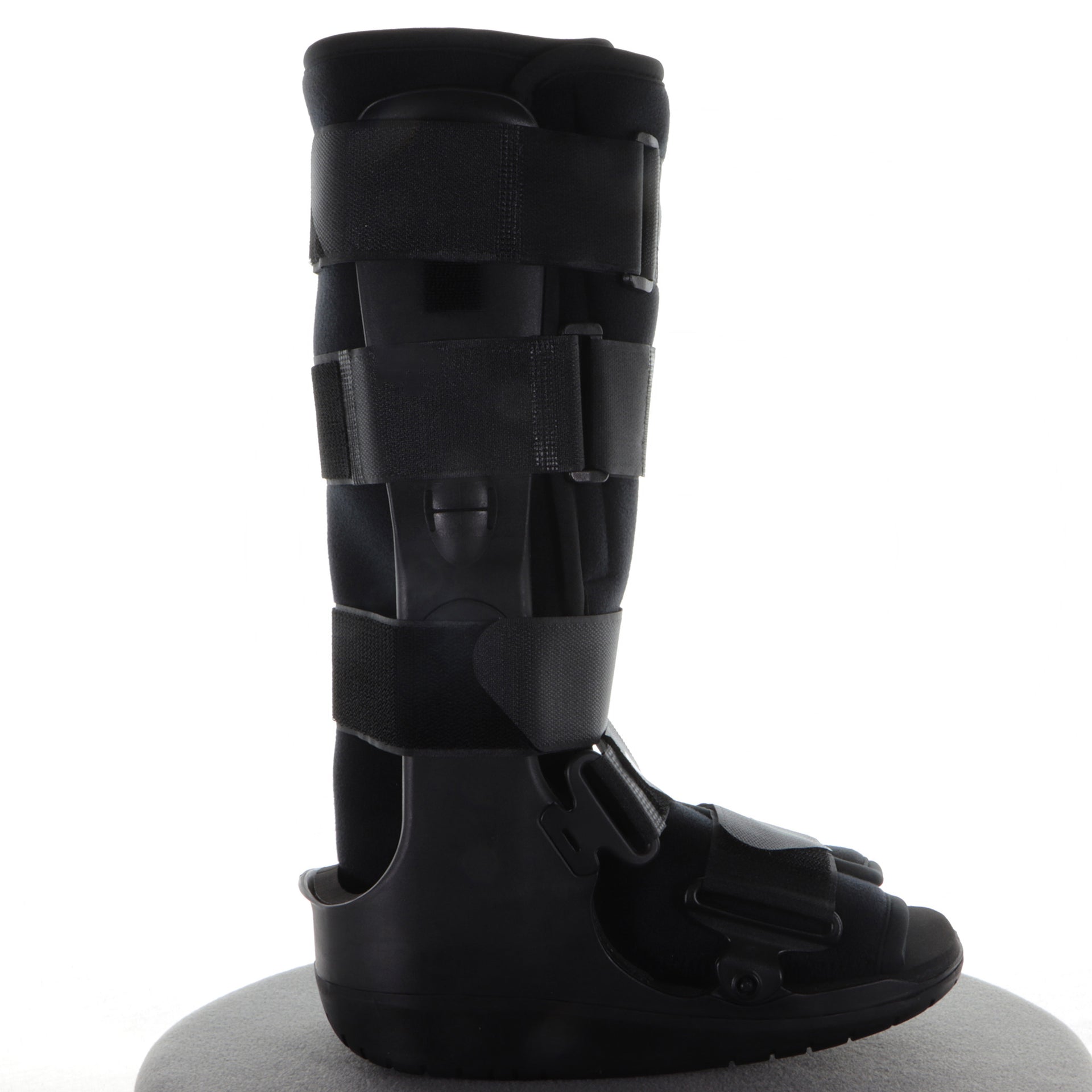 Botte Orthopédique Noire Haute Vue Côté Droit