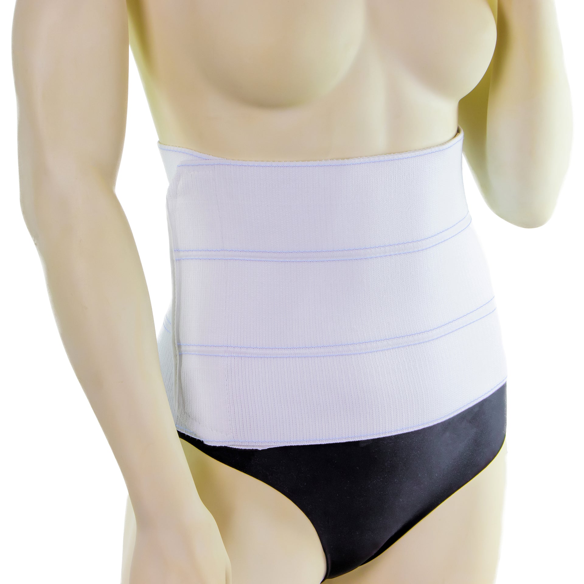 Ceinture Abdominale Post Opératoire Ajustable Carina Moda 9 Pouces Blanche Vue En Biais