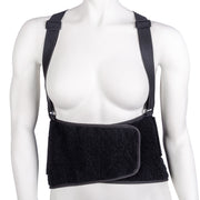 Ceinture Dorsale Industrielle Pour Ouvrier Au Travail Vue Fermeture En Avant Portée Par Une Femme