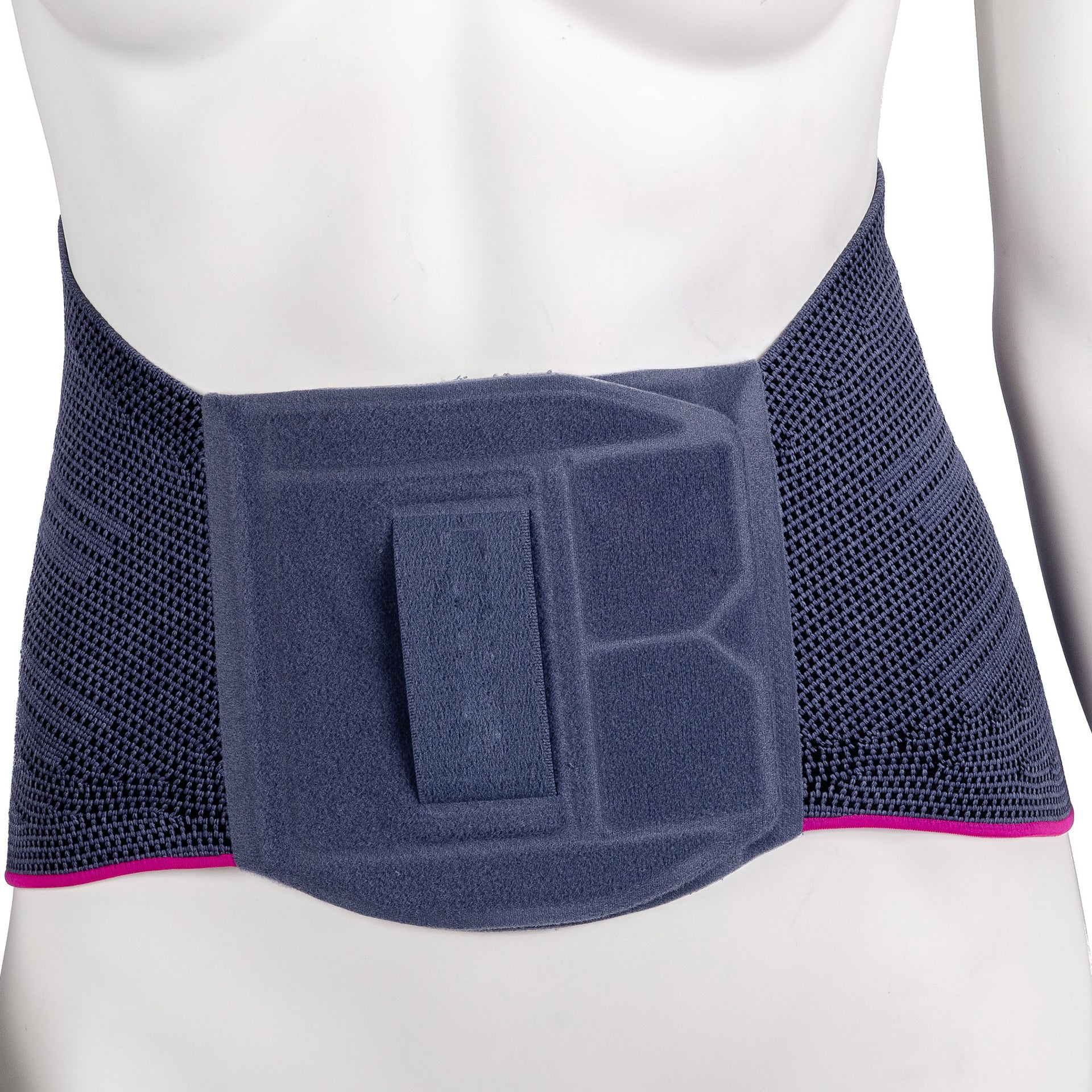 Ceinture Lombaire Femmes De Contention Tricotée Pour Mal De Dos Ou Sport Couleur Grise Vue Avant