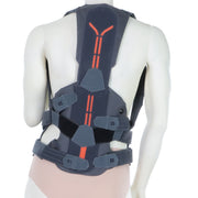 Ceinture Pour Le Dos Courbé Après Ostéoporose Style Corset Porté Par Une Femme Vue Proche Derrière