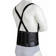 Ceinture Pour Le Dos De Travail Noire Avec Bretelles Vue Dos Portée Par Un Homme