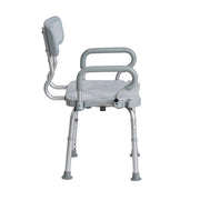 Chaise De Bain Ou De Douche Qui Tourne - Demonstration Comment La Verrouiller - Vue Côté
