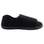 Chaussures Orthopédiques D'intérieur Pour Homme En Laine Noire Vue De L'intérieur Du Pied