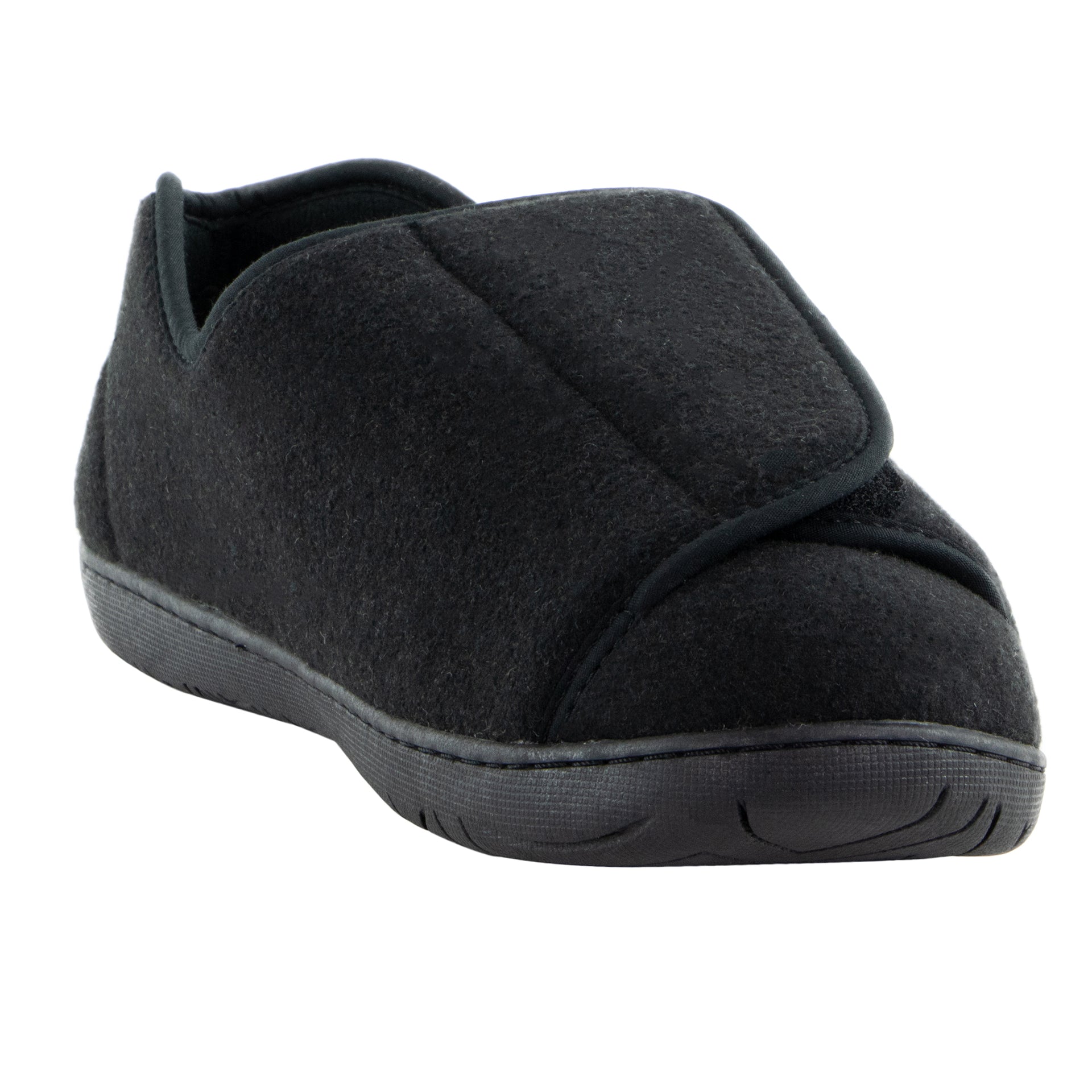 Chaussures Orthopédiques Homme Profondes Et Ouvrables Pour La Maison En Laine Vue De Devant