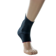 Chevillère Pour Tendon D'Achille Avec Tissu Compressif Gris Foncé Vue Du Côté Droit