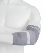 Coudière Compressive Pour Épicondylite Arthrose Ou Tendinite Du Coude Avec Supports Latéraux En Silicone Grise