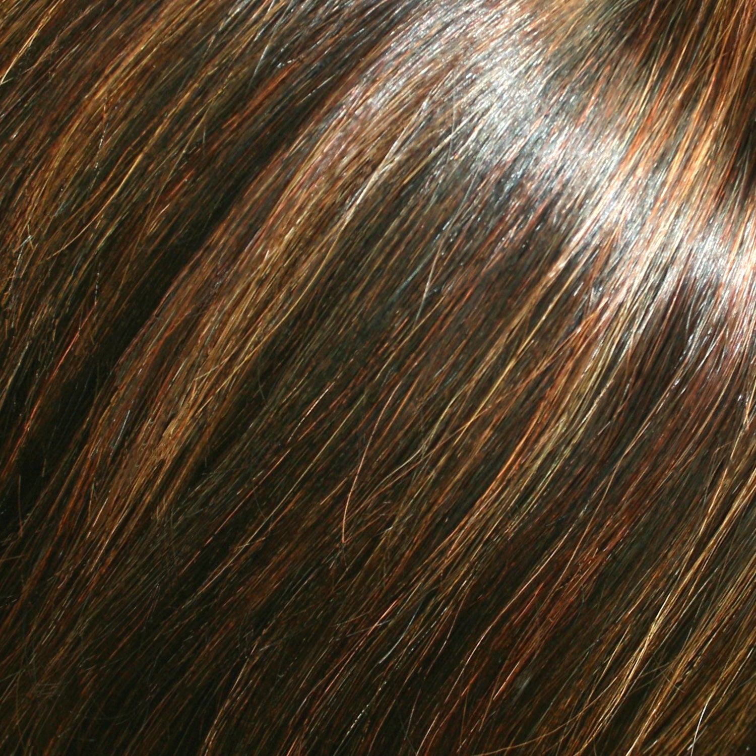 Perruque Cheveux Humains Naturels Avec Mèches Jon Renau Carrie Couleur Chocolat fs6-30-27