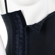Culotte Compressive Après Chirurgie Abdominale Noire Vue Proche Fermeture Ajsutable À Crochets Ouverte