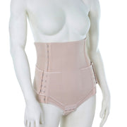 Gaine Pour Abdominoplastie Ou Liposuccion Abdominale Beige Intérieur En Coton Vue De Devant