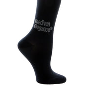 Mediven Elegance Vue Rapprochée Du Pied Et De La Cheville Bout Fermé Noirs