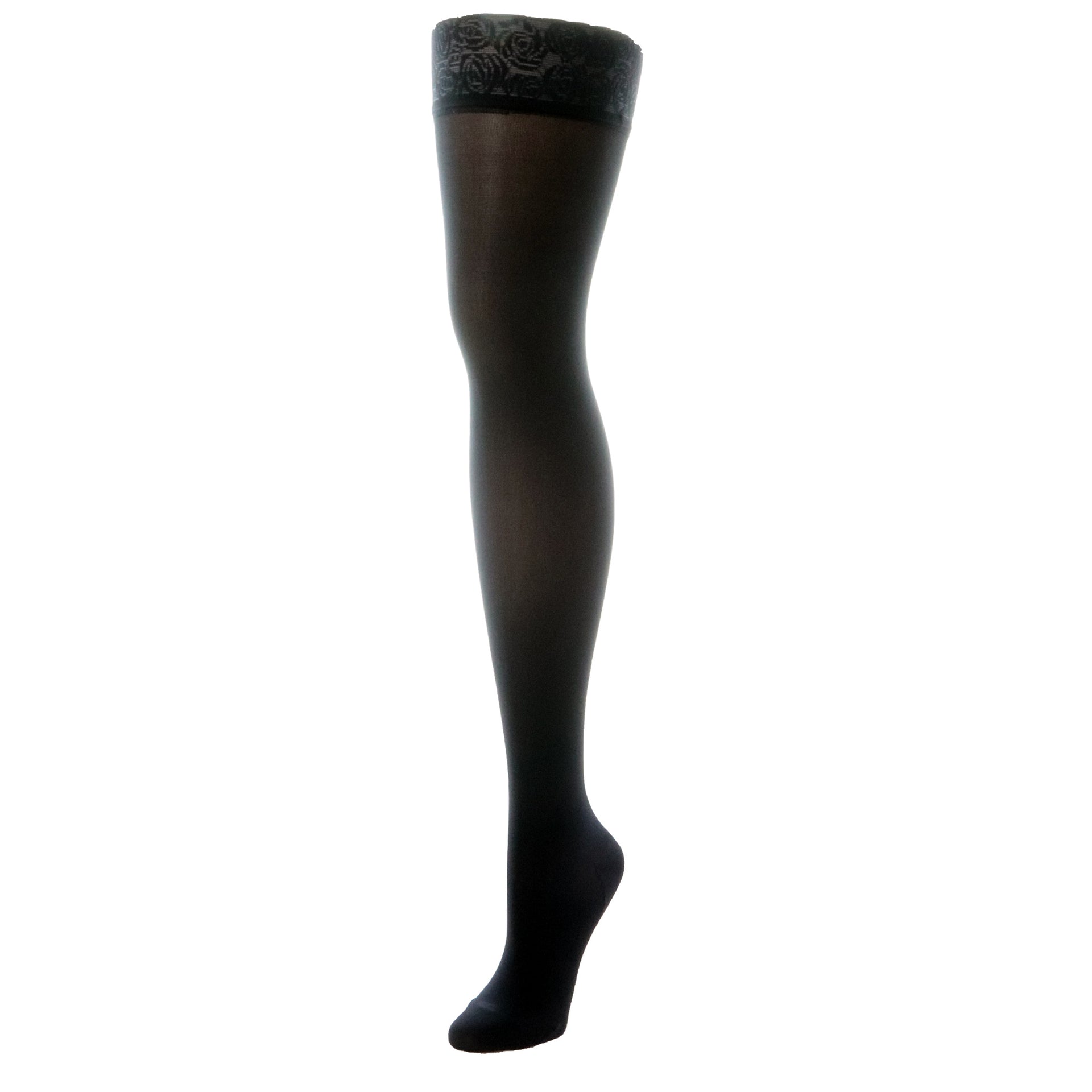 Mediven Elegance Noir À La Cuisse