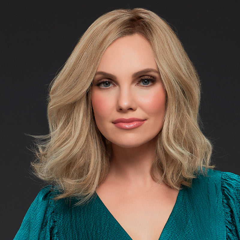 Perruque Cheveux Humains Blonds Lisses Ondulés Mi-Longue Jon Renau Carrie