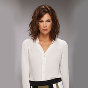 Perruque Cheveux Humains Lace Front Pour Alopécie Bouclés Bruns Et Noirs Carrie