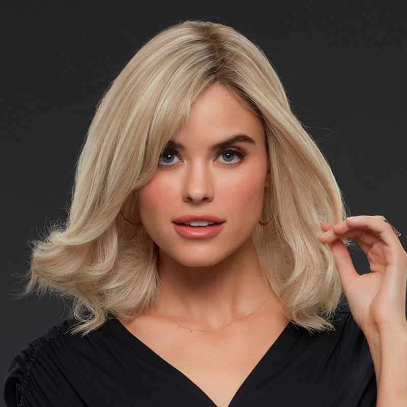 Perruque De Cheveux Naturels Blonde Lisse Mi Longueur Jon Renau Carrie
