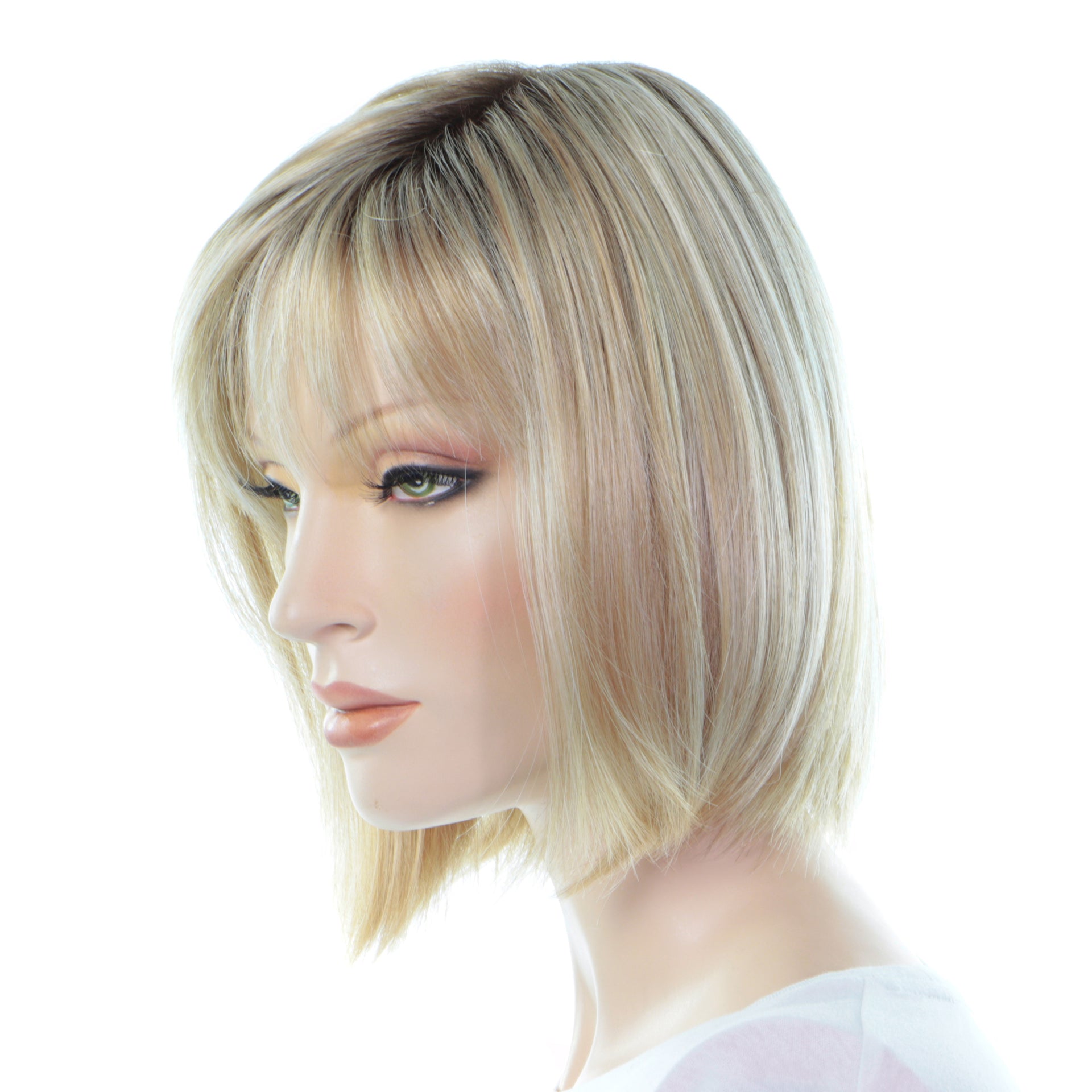 Perruque Cheveux Synthetique Blonds Lisses Mi-Courts Scorpio Vue Avant Gauche