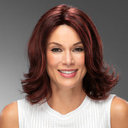 Perruque De Chimio En Cheveux Naturels Roux Semi Longs Jon Renau Carrie Vue De Face