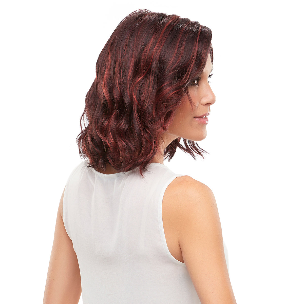 Perruque Dentelle Frontale Lace Front Jon Renau Cheveux Bouclés Roux