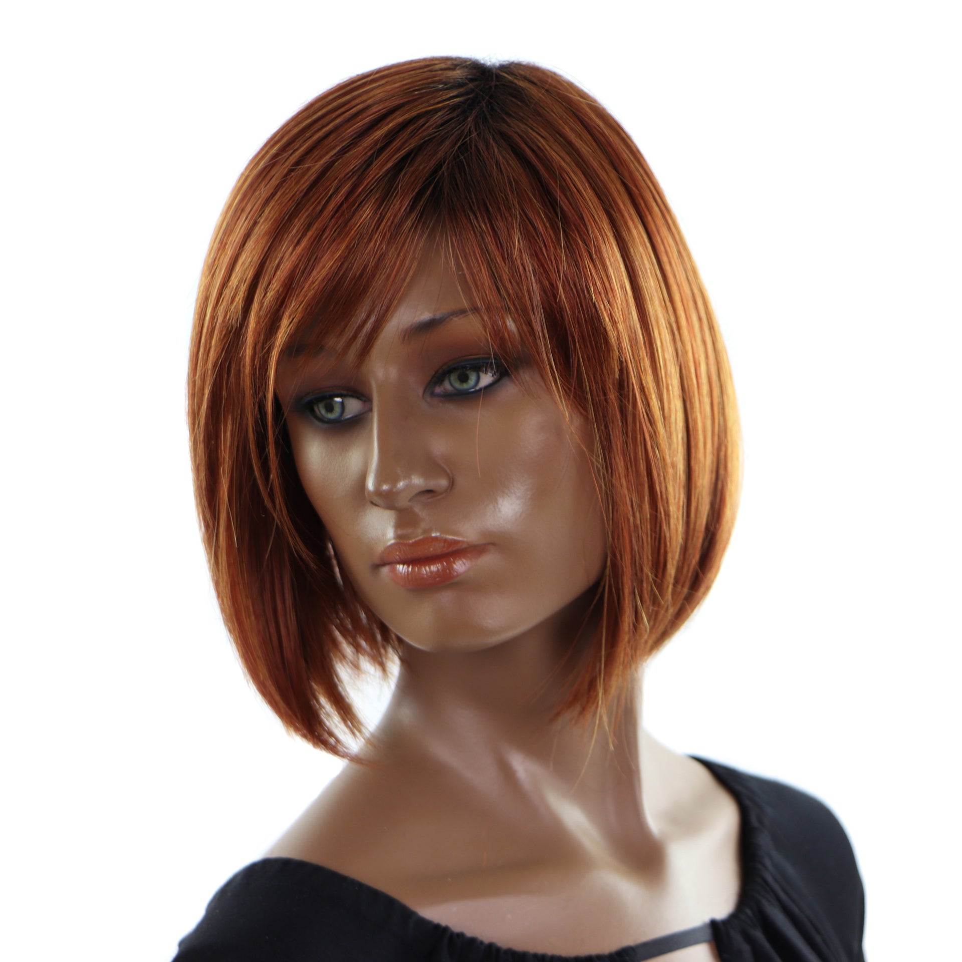 Perruque Femme Noire Cheveux Lisses Mi-Longs Scorpio