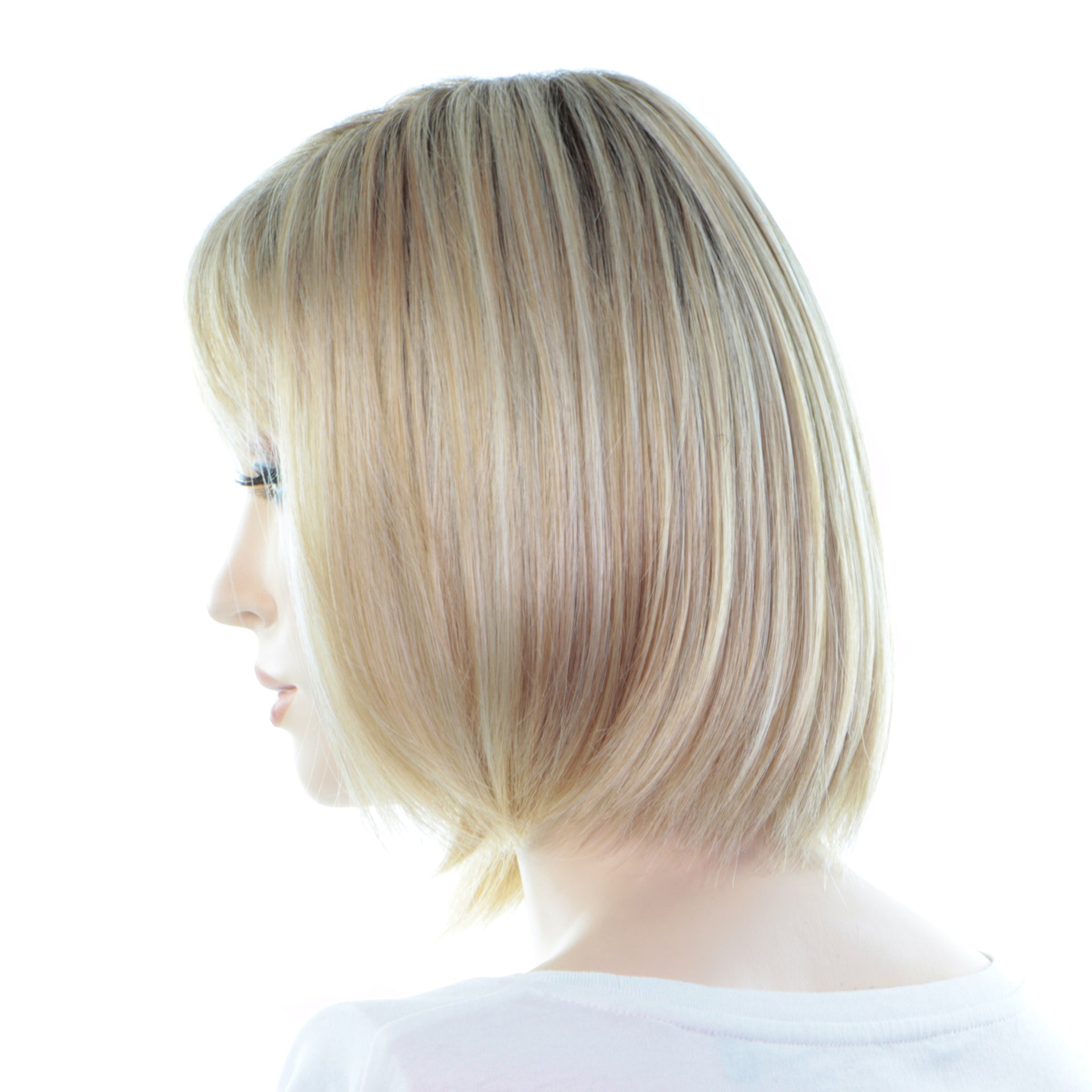 Perruque Synthétique Blonde Average Mi-Longueur Scorpio Vue Gauche Et Arrière